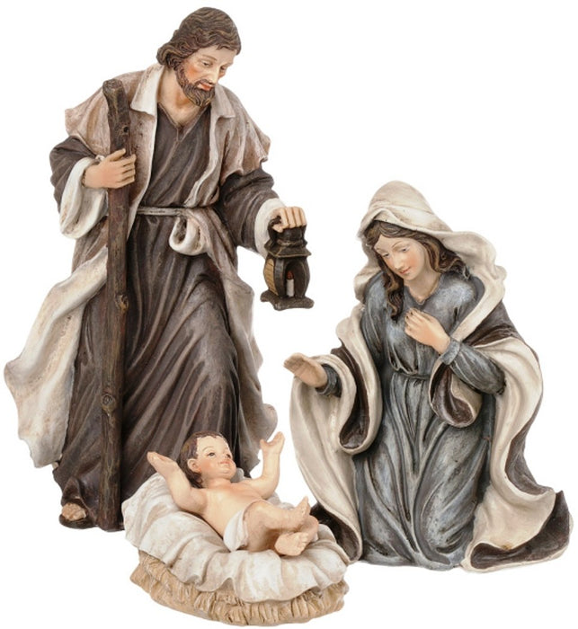 Holy Family 3 Piece 6" Resin Stoare Nativity Set