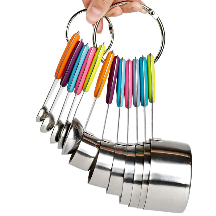 Organize your measuring cups and spoons by attaching a magnetic