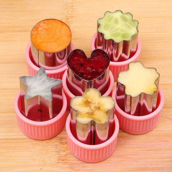 12Pcs Vegetable Cutter Shapes, Stainless Steel Durable DIY Fruit Cookie  Stamp Cake Food Cutting Mold Kitchen Tool