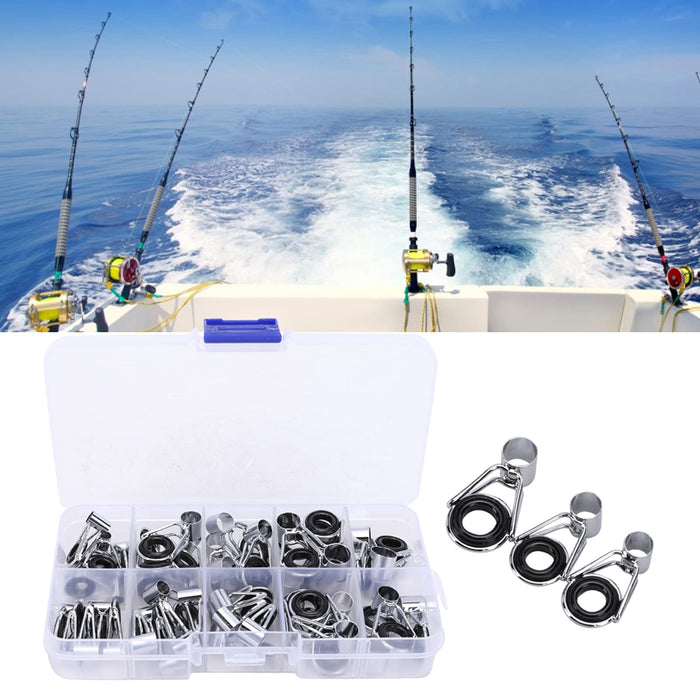90Pcs Fishing Rod Pole Guide Ring Stainless Steel Ceramics Fishing Rod —  CHIMIYA
