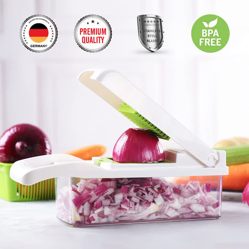  MAIPOR Vegetable Chopper - Onion Chopper - Multifunctional 15  in 1 Professional Food Chopper - Dicer Cutter - Kitchen Veggie Chopper with  Container - Egg Slicer : Home & Kitchen