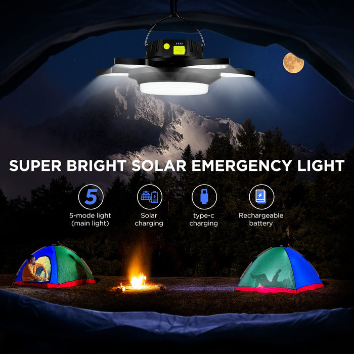 Camping Lantern, Solar Lantern Rechargeable Lantern Camping Light, 96 —  CHIMIYA