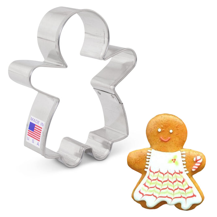Ann Clark Cookie Cutters Gingerbread Girl Cookie Cutter, 3.75"