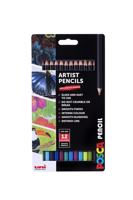 posca KPE-200 Oil and Wax Colouring Pencils. Premium Tough Nib for Art —  CHIMIYA