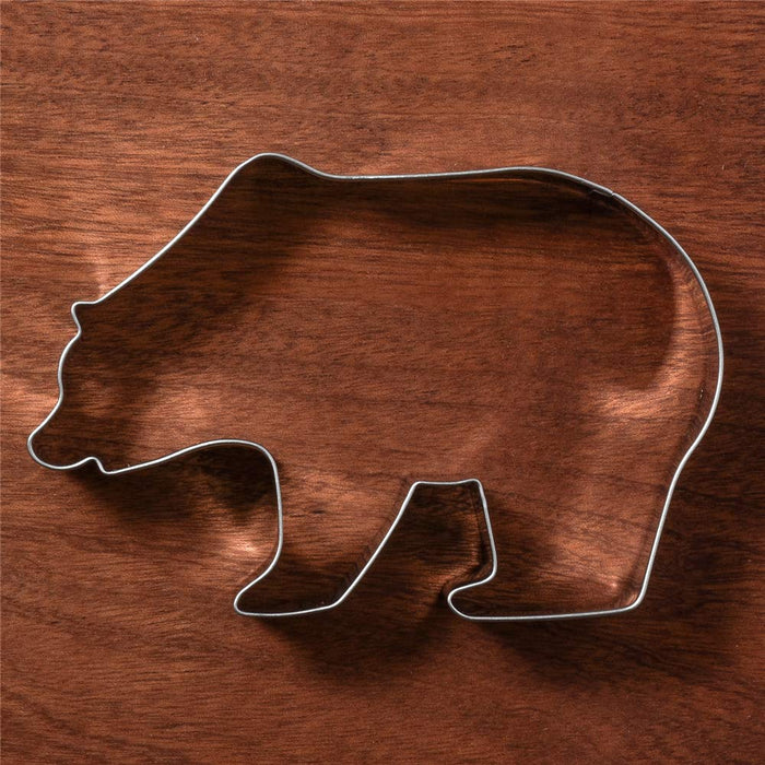 LILIAO Grizzly Bear/Polar Bear Cookie Cutter - 4.7 x 3.1 inches - Woodland Animal Biscuit and Fondant Cutters - Stainless Steel