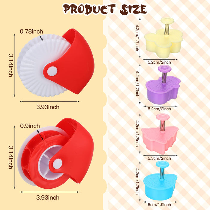 6 Pieces Pastry Wheel Decorator Cutter Set Manual Cookie Pie Crust Cut —  CHIMIYA