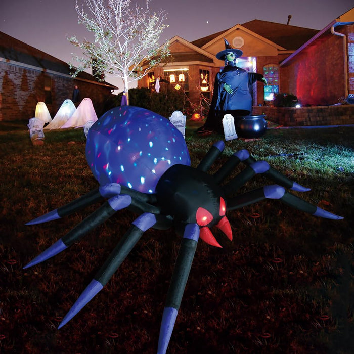 19 Lights) 9 Ft Long Halloween Inflatables Spider Outdoor Decorations —  CHIMIYA