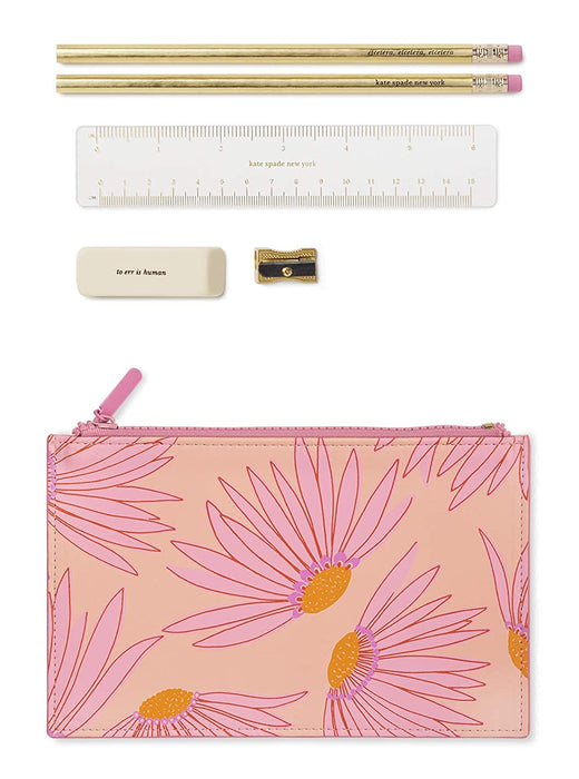 Kate Spade York Pink Floral Pencil Pouch Including 2 Pencils, Sharpene —  CHIMIYA