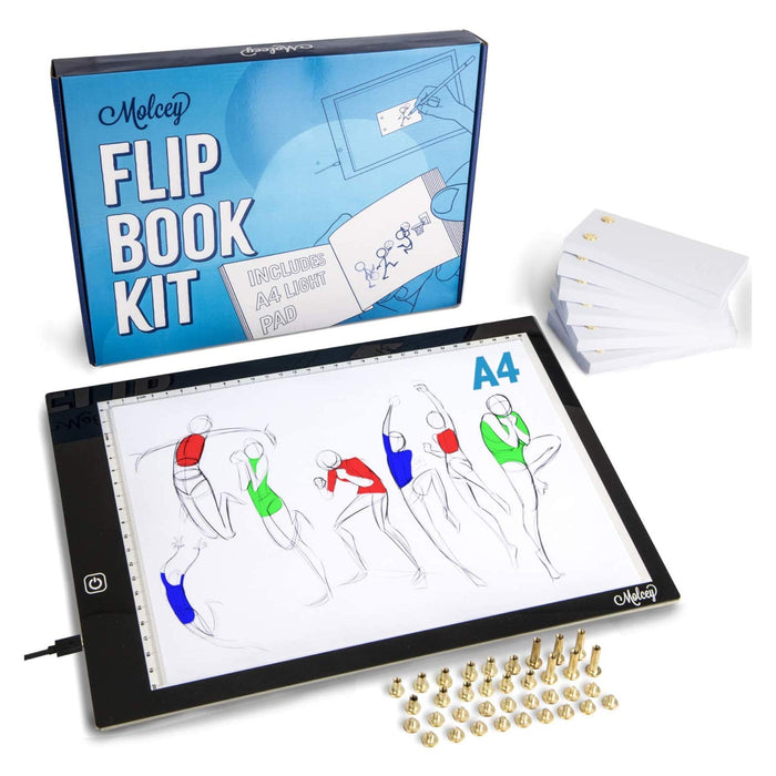 LED Lightbox for Drawing and Tracing & 240 Sheets Animation Paper for Flip  Books A5 Flipbook Kit