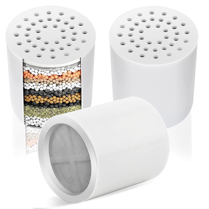 3 Pack 15 Stage Replacement Shower Filter Cartridge for Hard Water, Hi —  CHIMIYA