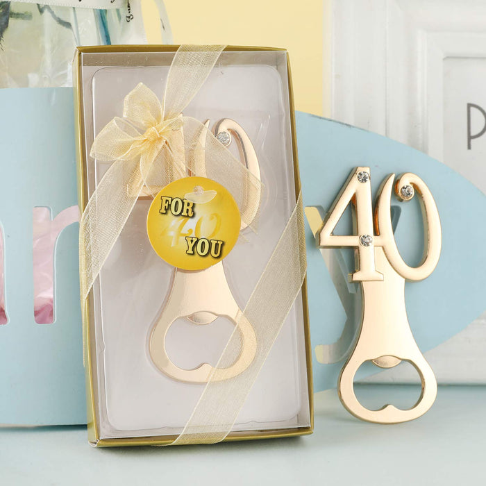 Birthday Party Gift Gold No.15 Bottle Opener, Creative Number Shaped Opener  For Parties