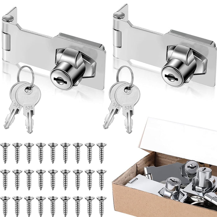 12 Pack Cabinet Locks with Keys Twist Knob Keyed Locking Hasp Stainles —  CHIMIYA