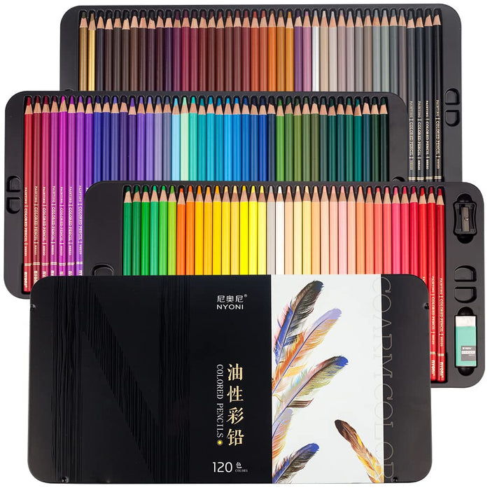 120 Artist Colored Pencils Set,Art Coloring Pencil Kit with