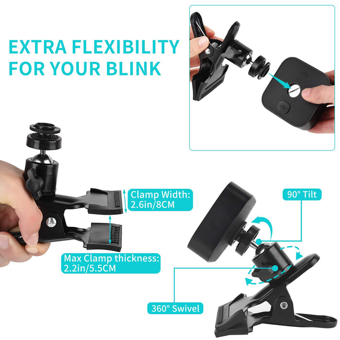 2Pack Clip Clamp Mount for All- Blink Outdoor/Indoor Camera, Blink XT —  CHIMIYA