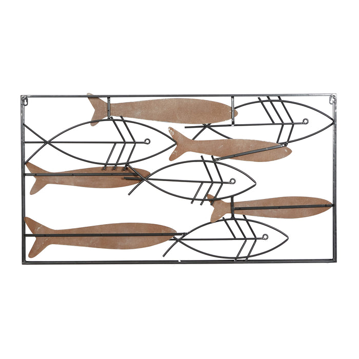 Deco 79 Wood Fish Wall Decor with Metal Wire, 39 x x 21, Brown — CHIMIYA