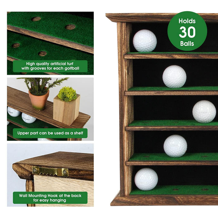 Golf Ball Display Shelf Holder Rack 