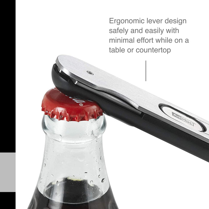 Adhoc PushPull Corkscrew Wine Opener - Waiter's Corkscrew Wine Opener with Ergonomic Lever - Natural or Synthetic Corks