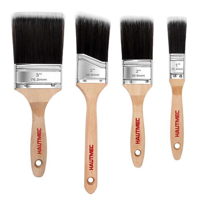 Bates Paint Brushes- 2 Pack, Wood Handle, Paint Brush, Paint Brushes Set,  Professional Brush Set, House Paint Brush