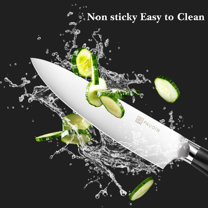  PAUDIN Kitchen Knives Set of 3, Sharp Chef Knife Set