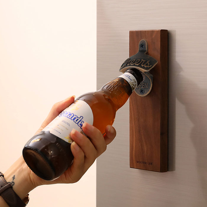 OURIZE 2Pcs Wall Mounted Beer Bottle Opener Retro Outdoor Bottle Opener with Mount Screws Set for Beer Cap Coke Bottle