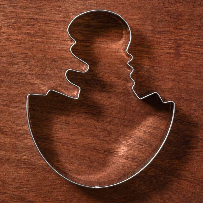LILIAO Dinosaur in Egg Cookie Cutter Cute Dino Biscuit and Fondant Cutters for Kids - 3.2 x 3.9 inches - Stainless Steel