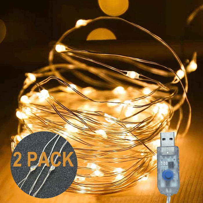 Christmas Fairy Lights Battery Operated, 33ft 100 Led String Lights Remote  Control Timer Twinkle String Lights 8 Modes Firefly Lights for Garden Party  Indoor Decor, Blue
