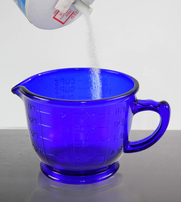 HOME-X Cobalt-Blue Measuring Cup, Vintage Kitchen Accessories (16oz) 6 L x  4 3/4 W x 3 1/2 H