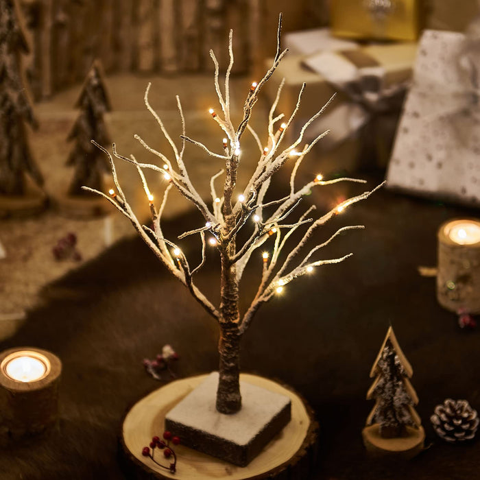 Fudios Lighted Branches 18in 70 Warm White LED with Timer Twig Lights Battery Operated for Christmas Wedding Party Decoration