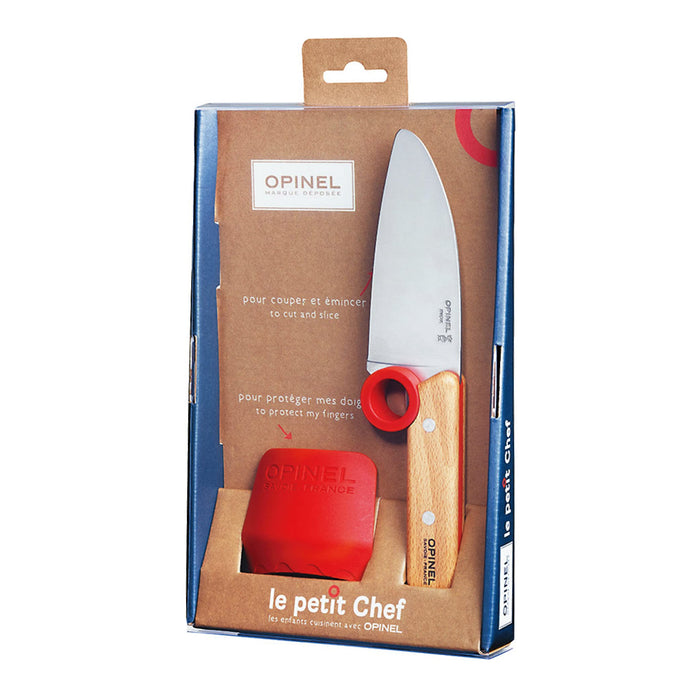 Opinel Le Petit Chef Knife Set & Kids' Apron, Beechwood