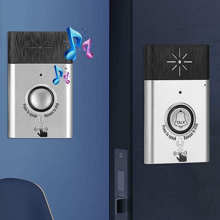 Door, Djustable Speaker Door Bell Alarm, Voice 2-Way Intercom for Home Security Door, Office