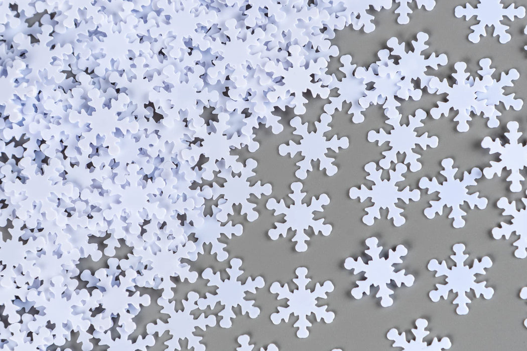 100 Snowflake Confetti White Snowflakes Die Cuts Little 