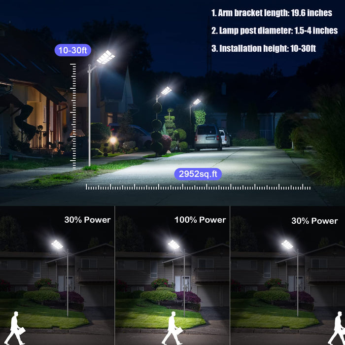 800W Solar Street Light, 50000LM IP66 Waterproof Solar Security Flood —  CHIMIYA
