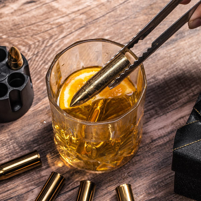 XINWAT Whiskey Stones Reusable Ice Cube, Stainless Steel Drinking Accessories with Unique Bows Box - Valentines Day s for Men