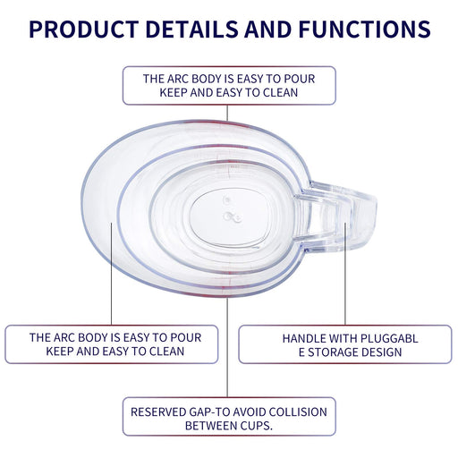 3 Piece Nesting Liquid Measuring Cups, Set of 3 and have Clear