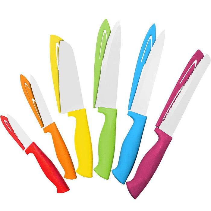 12 Pcs Steel Rainbow Kitchen Knife Set - Dishwasher Safe Knives with S —  CHIMIYA