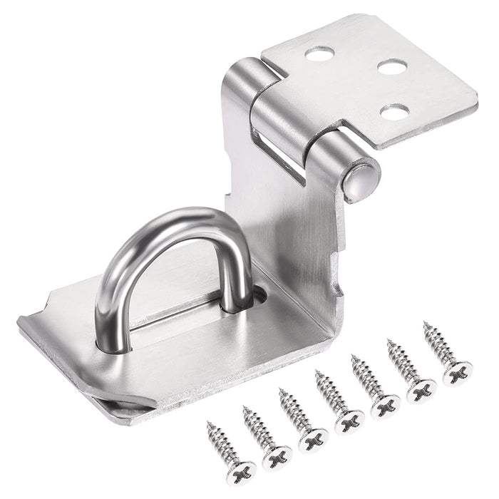 1 Set Door Lock Latch Cabinet Locks with Keys Hasp Lock Safety Gate Latches  
