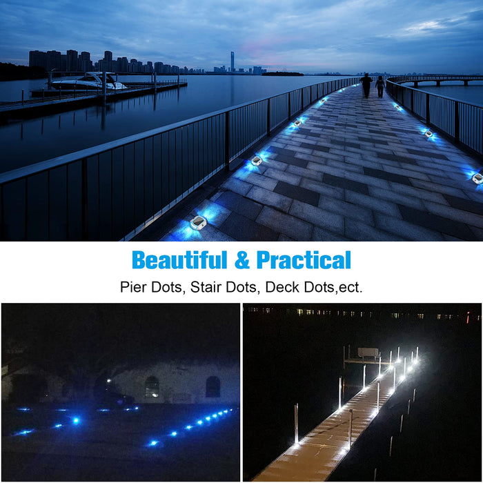 VOLISUN Solar Driveway Lights Dock Deck Lights 12 Pack,2 Colors in 1, —  CHIMIYA