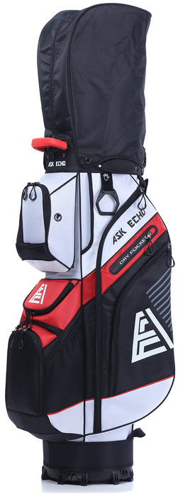 ASK ECHO T-Lock Golf Cart Bag with Way Organizer Divider Top, Premi CHIMIYA