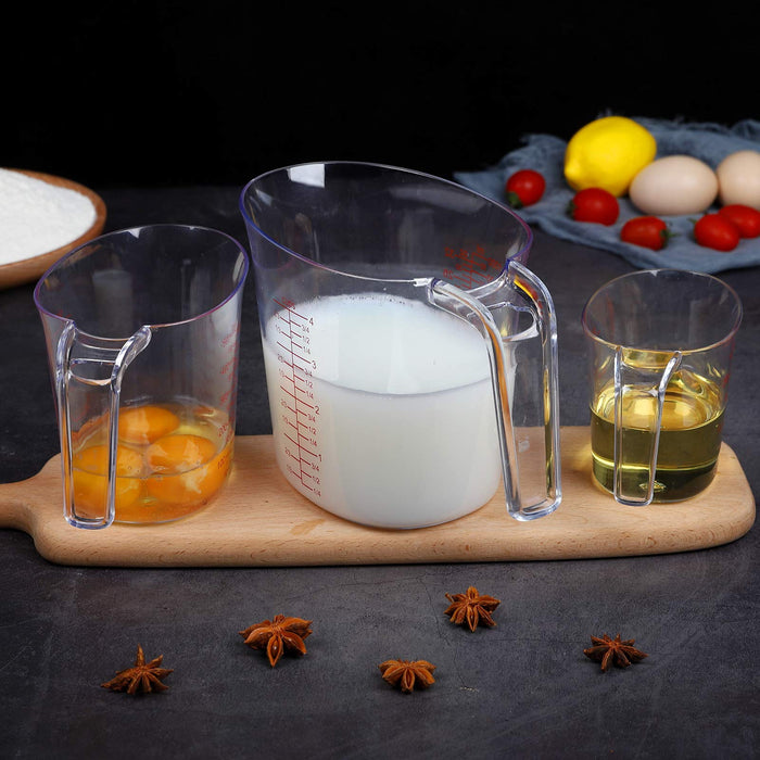 3 Piece Set Nesting Stackable Plastic Measuring Cups with Ml /Oz - China  Pitcher and Plastic Pitcher price