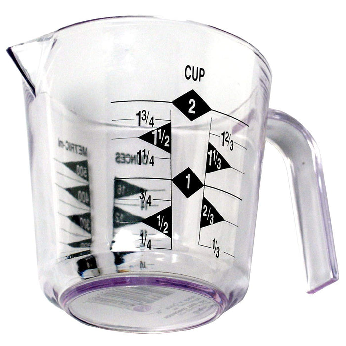 Chef Craft Select Plastic Measuring Cup, 2 Cup, Clear