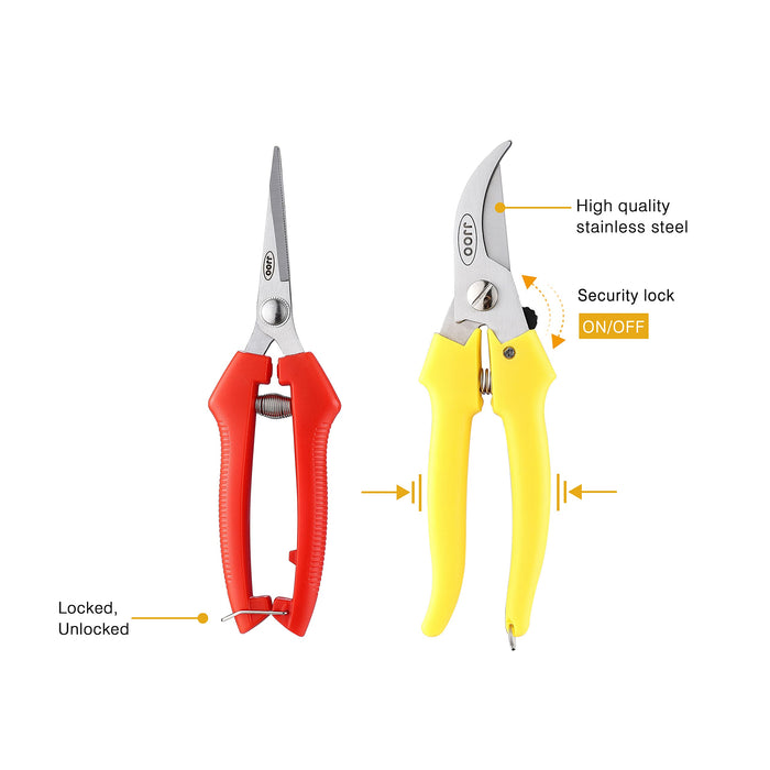 Pp Anti-Slip Grip Handle Pruning Shears Bonsai Scissors for Garden