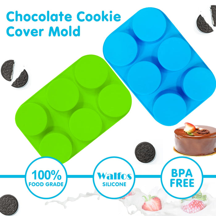  Round Chocolate Cookie Molds, 2PCS SAKOLLA Cylinder Silicone  Mold for Chocolate Covered Oreos, Cake, Candy, Pudding, Mini Soap : Home &  Kitchen