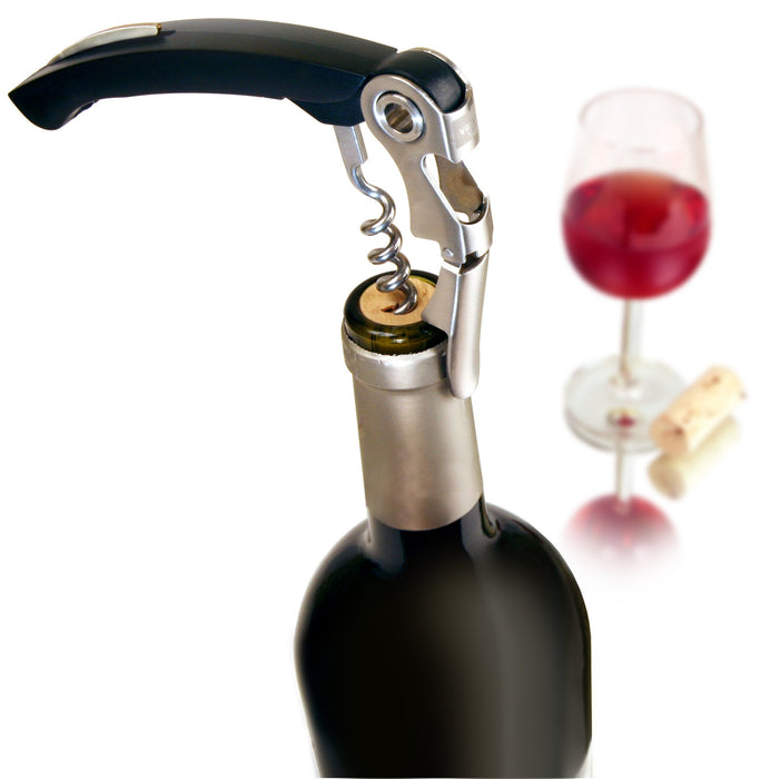 Vacu Vin Waiter's Foil Cutter and Bottle Opener-Black Corkscrew, 1 Count