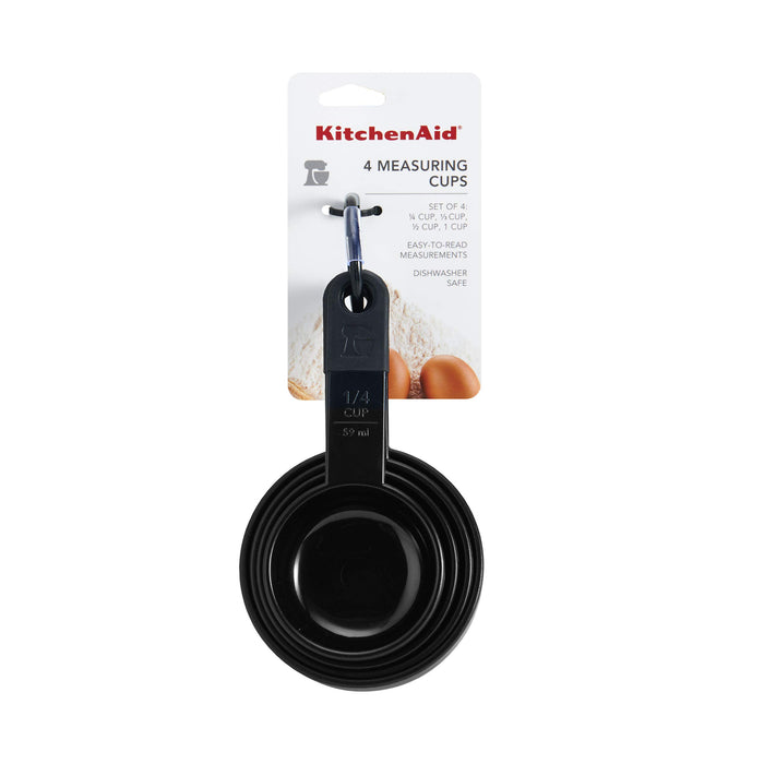 KitchenAid, Kitchen, Kitchen Aid Measuring Cup And Spoon Set White And  Black With Secure Grip