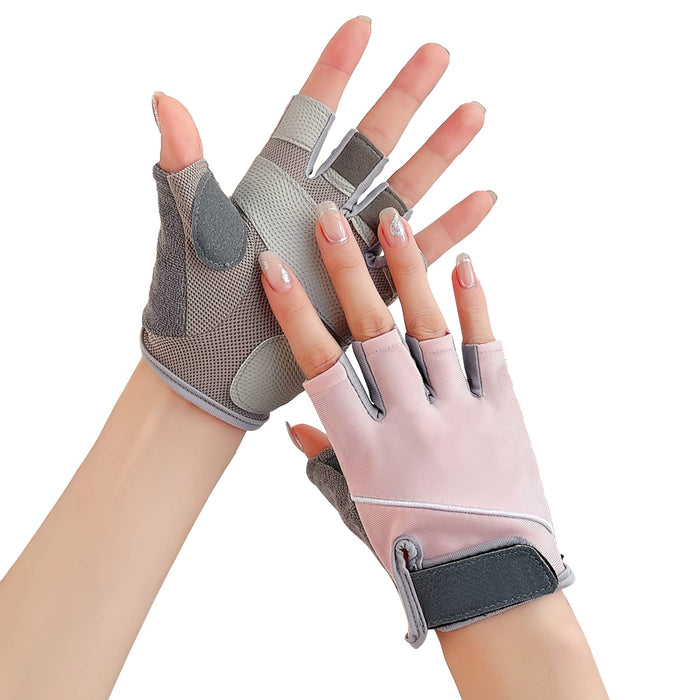 Driving Gloves Women Sunscreen Half Finger Fingerless Gloves