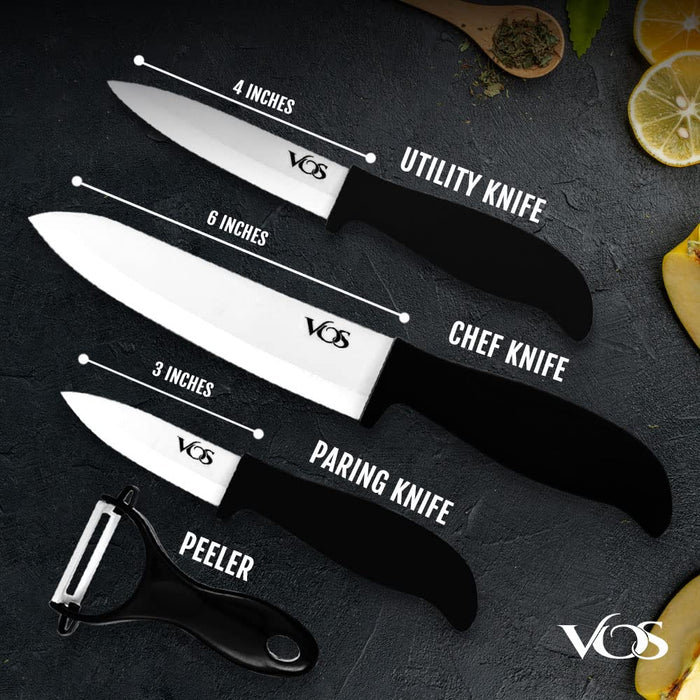 Vos Ceramic Knife Set, Ceramic Knives Set For Kitchen, Ceramic Kitchen —  CHIMIYA