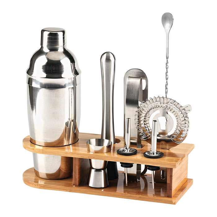 Mixology Bartenders Kit: Cocktail Shaker Set with Stand | Premium Stainless Steel Bar Tools and Barware Accessories | Perfect Home
