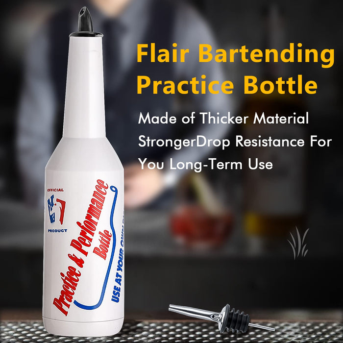 1pcs Flair Bottle Practice Bartenders Practice Bottles 25oz/750ml White Flair Bartenders kit Performance Training Bar Liquor