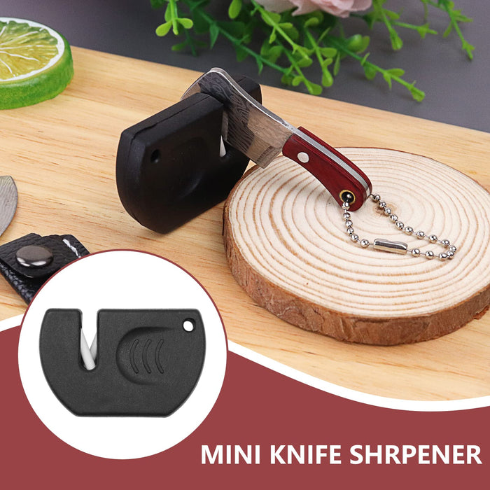 Damascus Mini Knife Set Tiny Knife Set with Sheath Mini Knives for Package  Opener Box Cutter - Set of 8