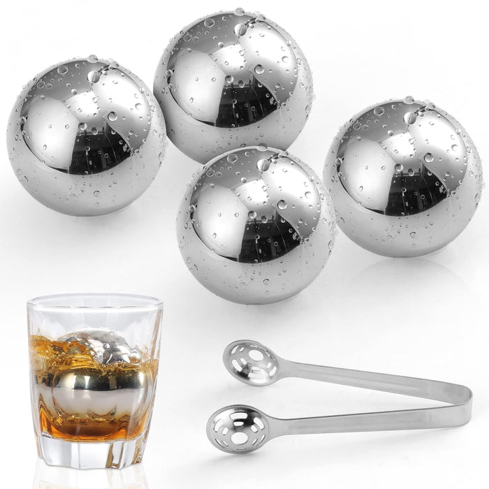 Ice Cubes Whiskey Stones, Reusable Stainless Steel Ice Cubes, Whiskey Chilling Stones for Drink, Metal Whiskey Balls Ideal
